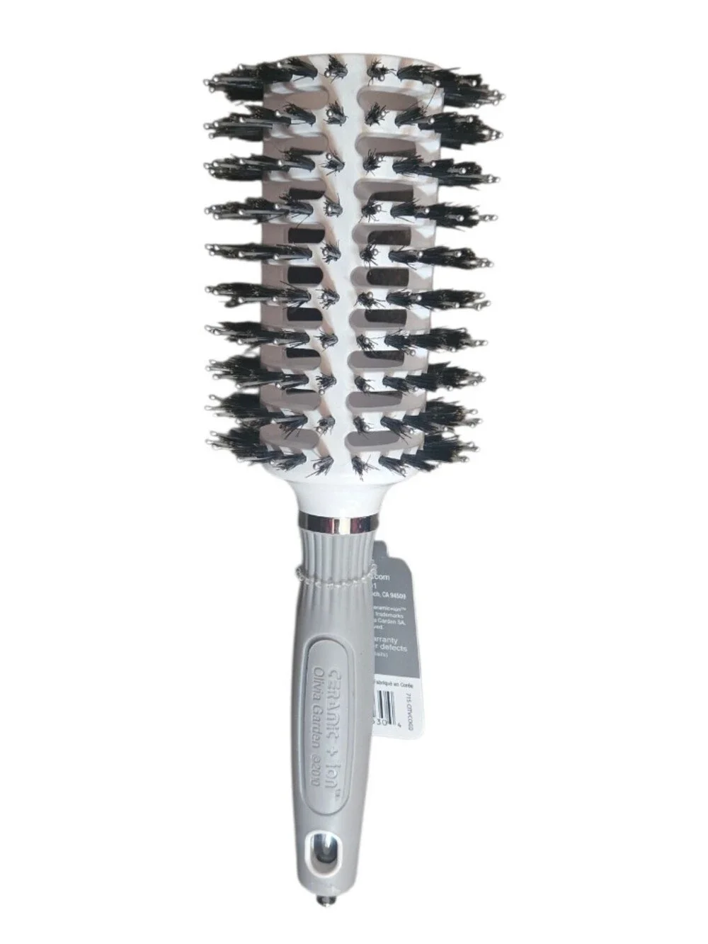 Ceramic + Ion Grande Round Vent Brush - White and Black